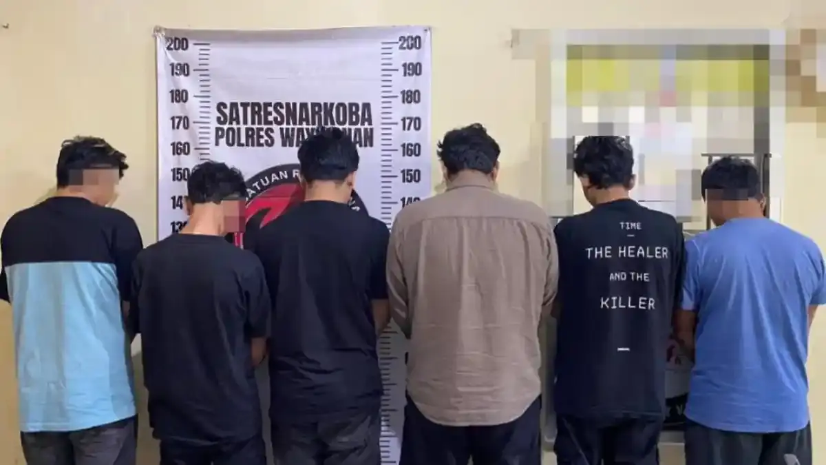 Polres Way Kanan Bekuk Pengedar dan Pengguna Sabu-Ekstasi - Tribunlampung.co.id