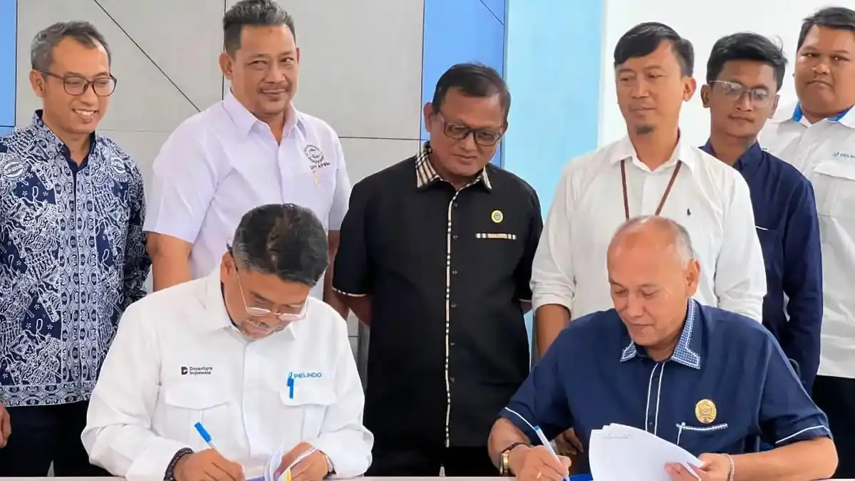 Pelindo Regional 2 Banten dan APBMI Teken Kerjasama Bongkar Muat di Pelabuhan Ciwandan - Tribunnews.com