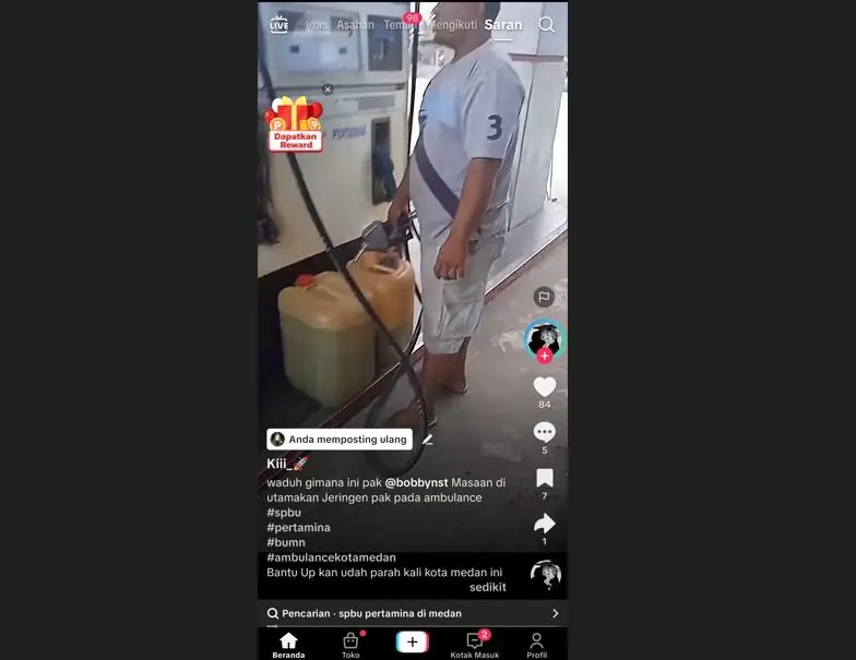 KLARIFIKASI Petugas SPBU di Batubara yang Isi BBM ke Jerigen Saat Antrean Panjang: Ada Suratnya - Tribun-medan.com