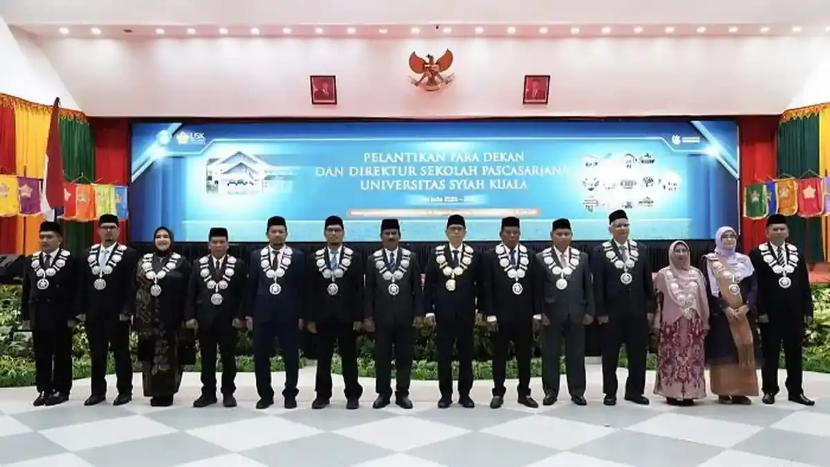 Resmi Dilantik Rektor, Ini Nama-nama 12 Dekan dan Direktur Sekolah Pascasarjana USK - Serambinews.com