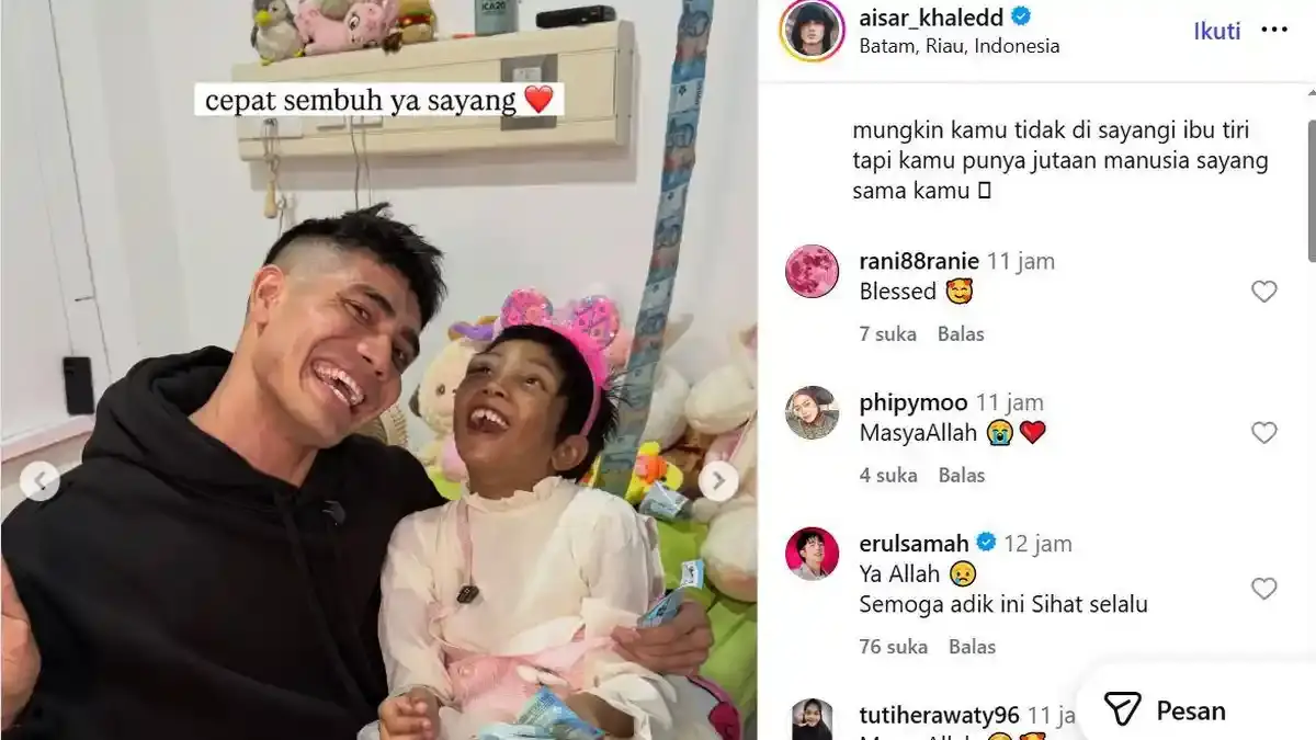 Aisar Khaled Temui Caca Anak yang Babak Belur Dianiaya Ibu Tiri di Batam: Cepat Sembuh Anak Surga - Tribunbatam.id