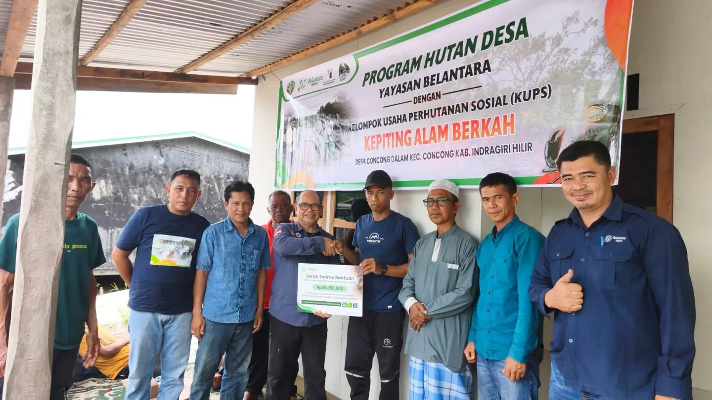 Belantara Foundation Salurkan Modal Usaha KUPS, Dorong Ekonomi Desa di Inhil - Tribunpekanbaru.com