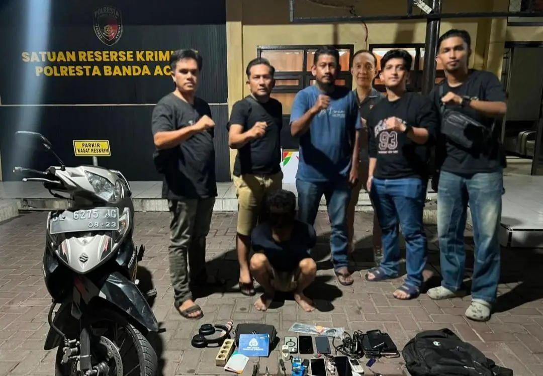Polresta Banda Aceh Tangkap Residivis, Berulah dan Bongkar Rumah Warga - Serambinews.com
