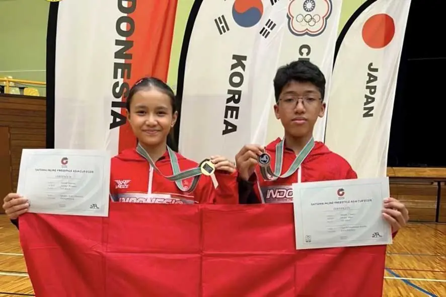 Dua Atlet Muda Sepatu Roda Indonesia Meraih Emas di Saitama Asia Cup 2026
