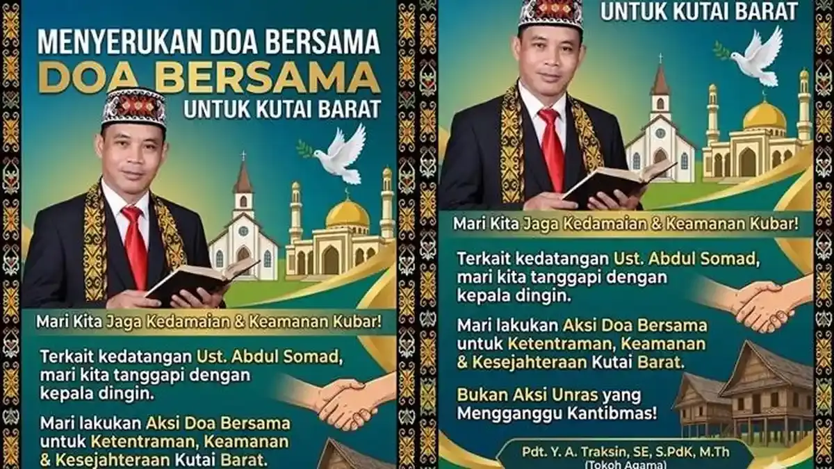 Jelang Tabligh Akbar Ustaz Abdul Somad, Tokoh Agama Kristen Kutai Barat Ajak Warga Jaga Kondusivitas - Tribunkaltim.co