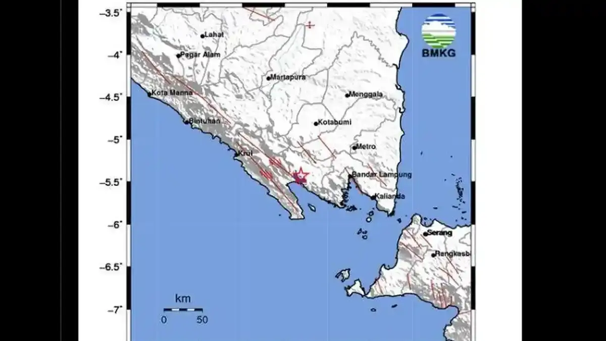Tanggamus Lampung Diguncang Gempa Bumi Magnitudo 2,8, Getaran Terasa di Gisting, Jumat 3 Juli 2026 - Tribunmanado.co.id