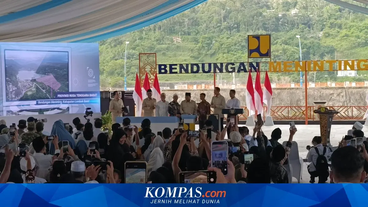 Resmikan 5 Bendungan, Prabowo: Pastikan Air Sampai ke Petani