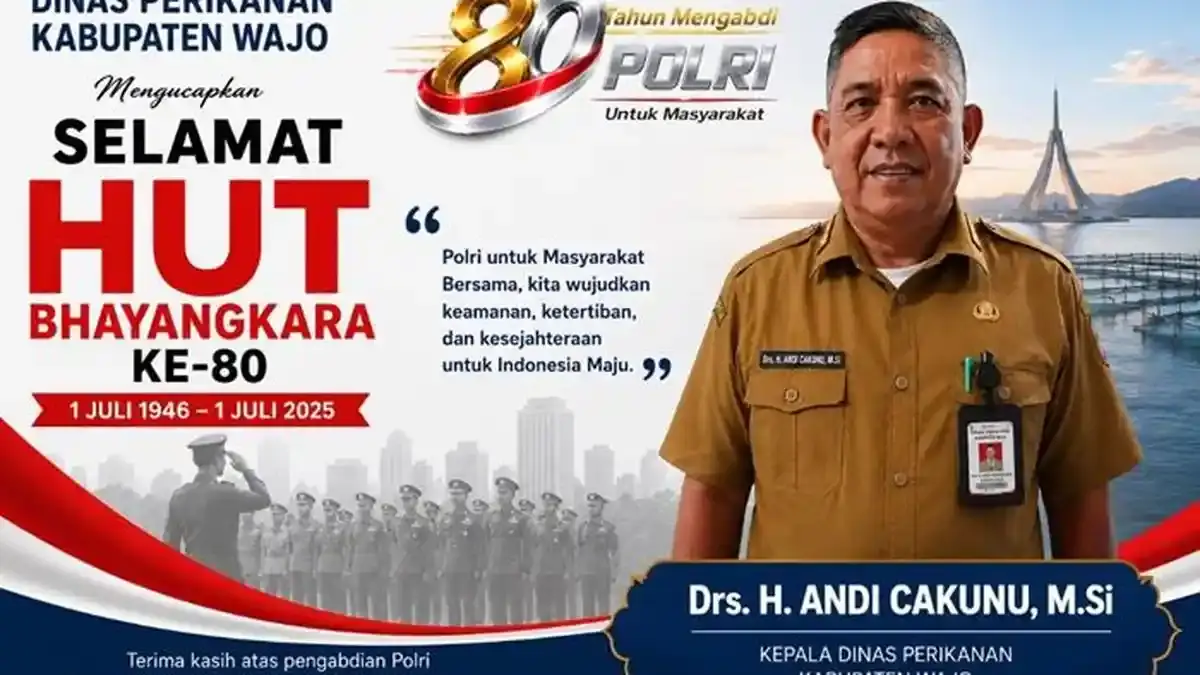 Kadis Perikanan Wajo Puji Kinerja Polri di HUT Bhayangkara ke-80, Harap Semakin Humanis dan Presisi - Tribun-timur.com